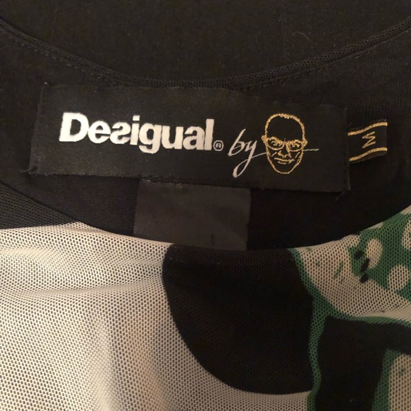 Desigual multi-coloured patterned front, full black back size M. - Picture 2 of 3